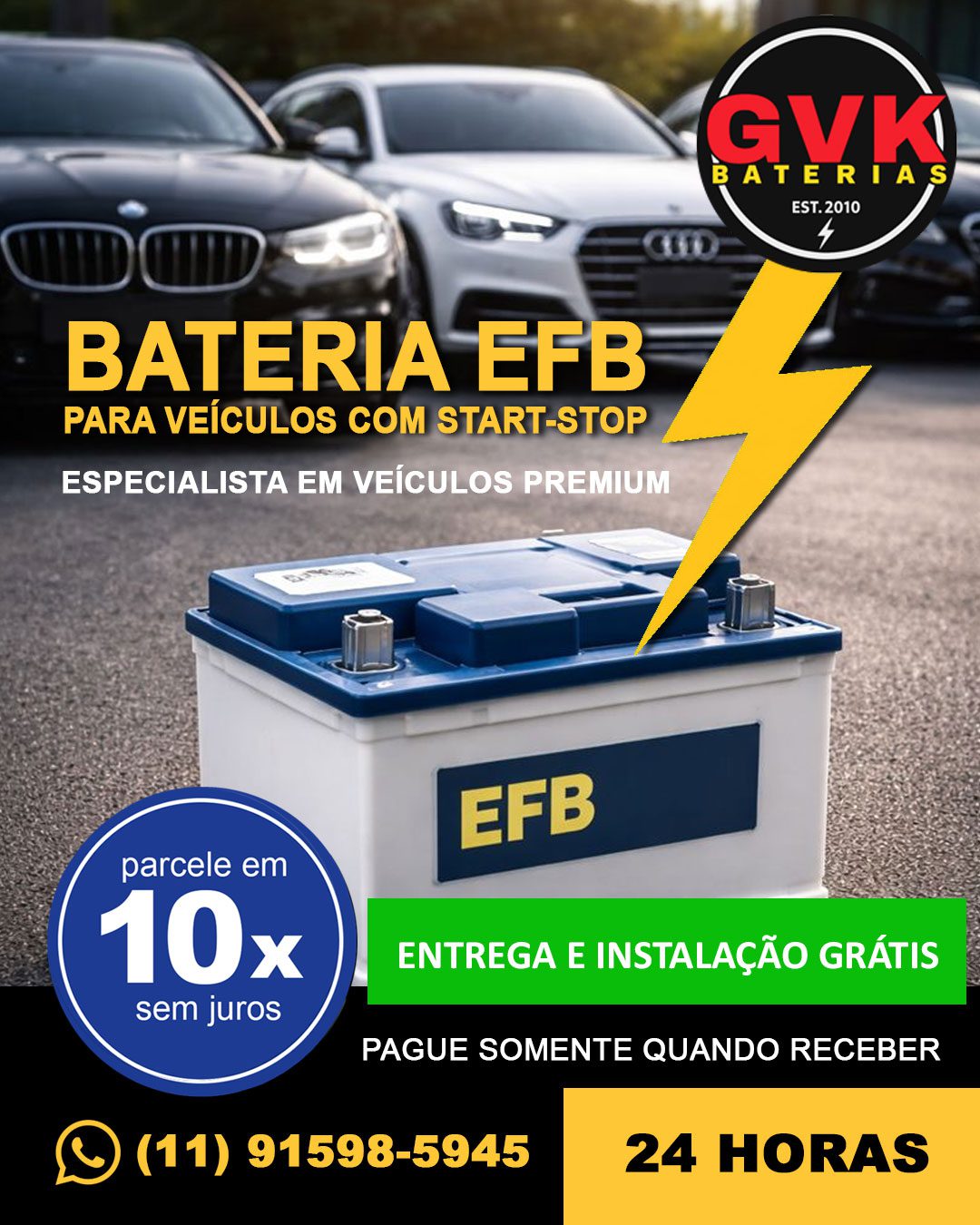 Bateria EFB para veículos com Start-Stop: Tecnologia correta e instalação especializada