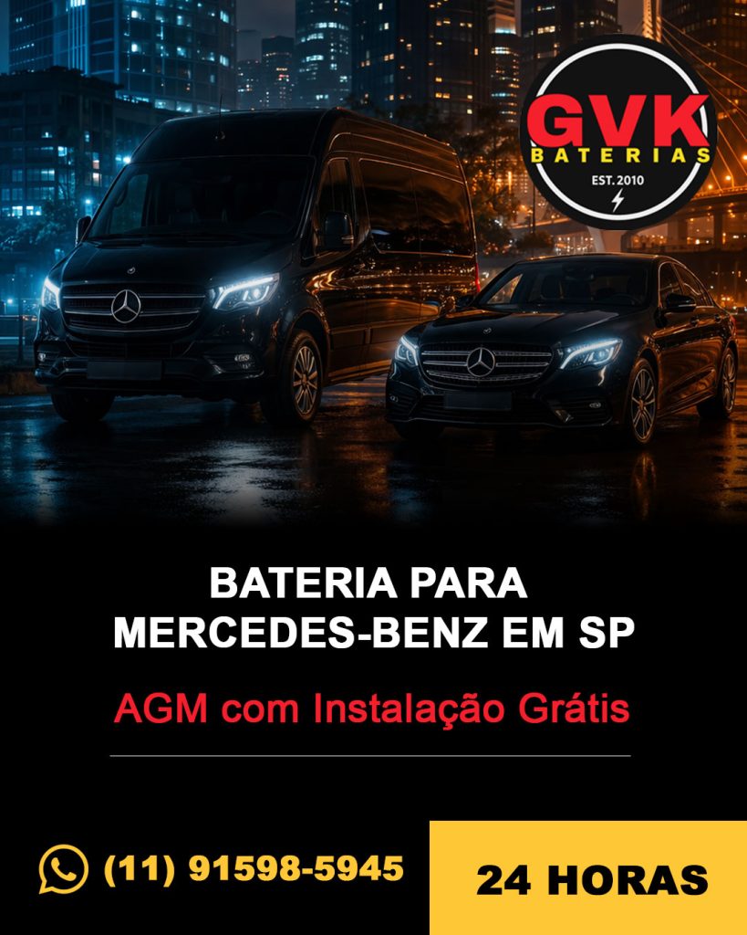 Bateria para Mercedes-Benz em SP- agm com instalação gratis