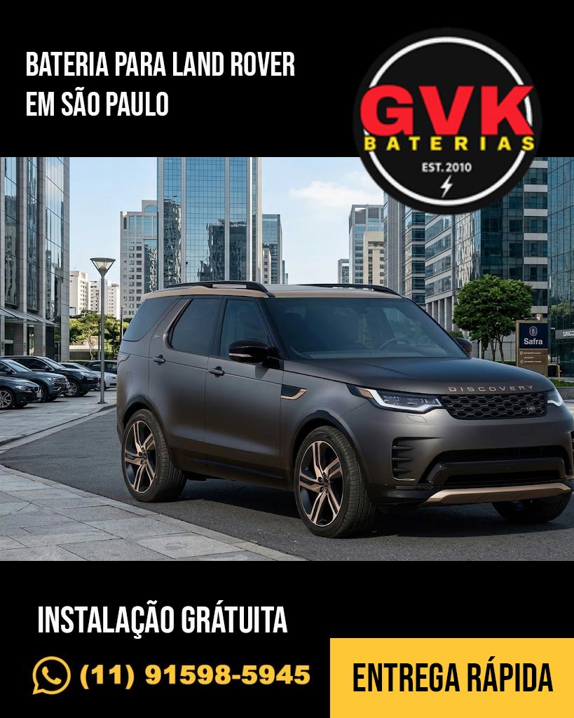 Bateria para Land Rover. São Paulo, Mooca, Tatuapé, Brás