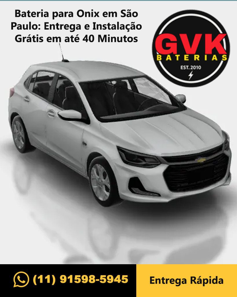 Bateria para Onix em São Paulo: Entrega e Instalação Grátis em até 50 Minutos